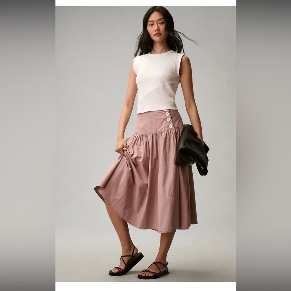 Maeve Drop-Waist Wrap Skirt